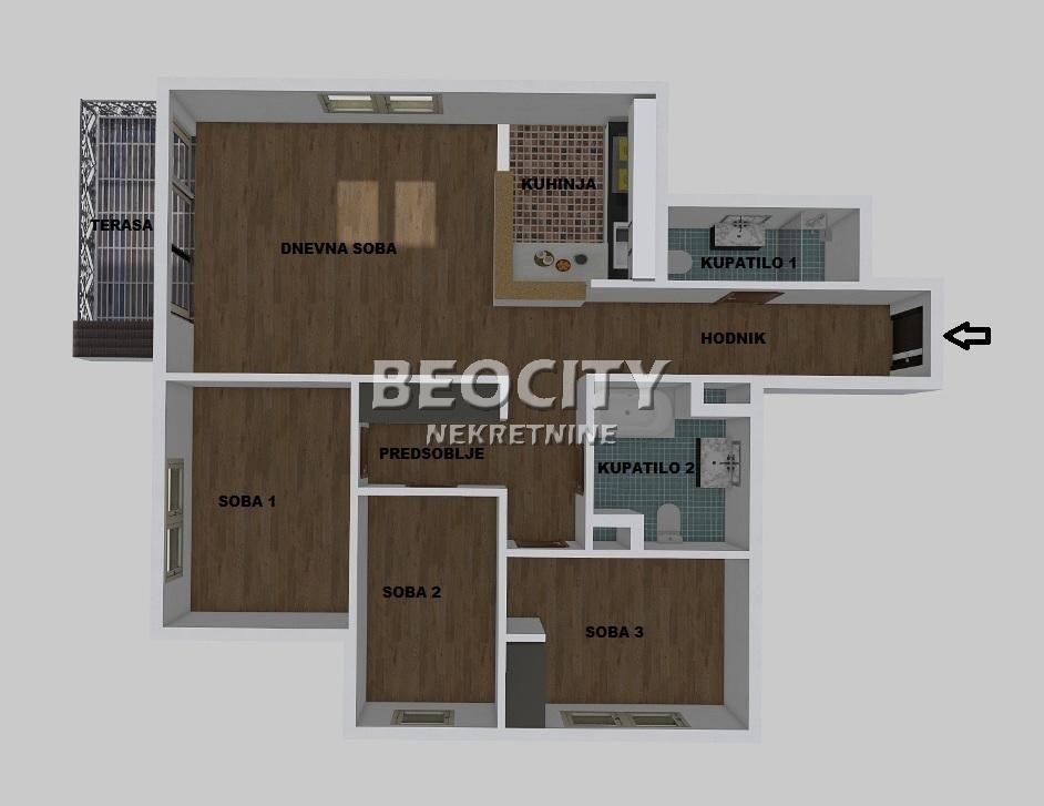 Trosoban stan, 90 m2, Centar, Bulevar Vudroa Vilsona ID: 49285 18