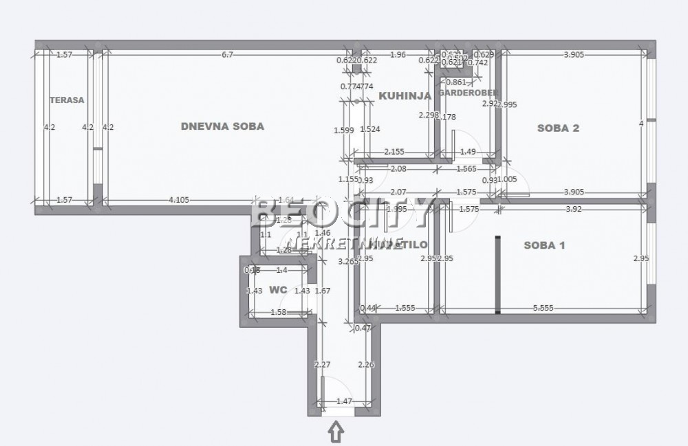 Trosoban stan, 95 m2, Blok 63, Vojvođanska ID: 92719 18