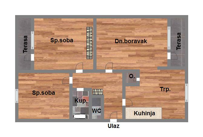 Uknjižen trosoban stan   fasadna cigla   savršen raspored   062 792 583 1