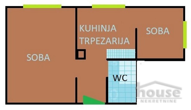Stan,NOVI SAD,DETELINARA 43m2,113300€ , ID: 1059379 2