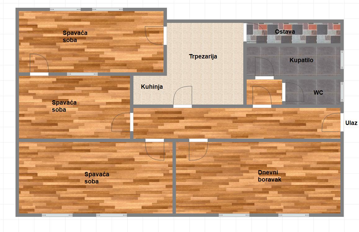 Uknjižen četvorosoban stan   1