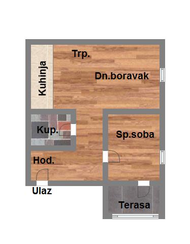 Uknjižen jednoiposoban nov stan   062 792 583 5