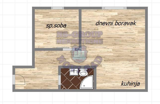 Uknjižen jednoiposoban stan   namešten   062 792 583 1