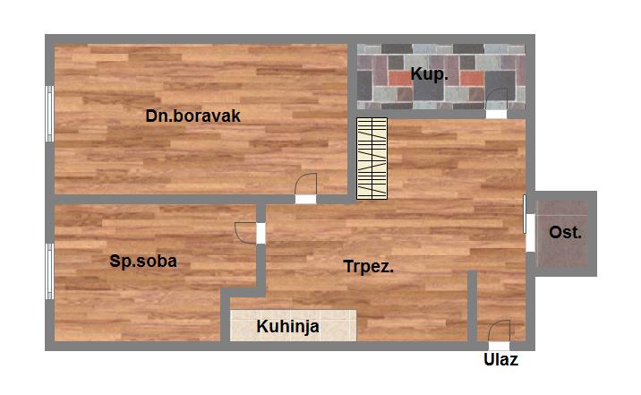 Uknjižen komforan dvosoban stan   062 792 583 5