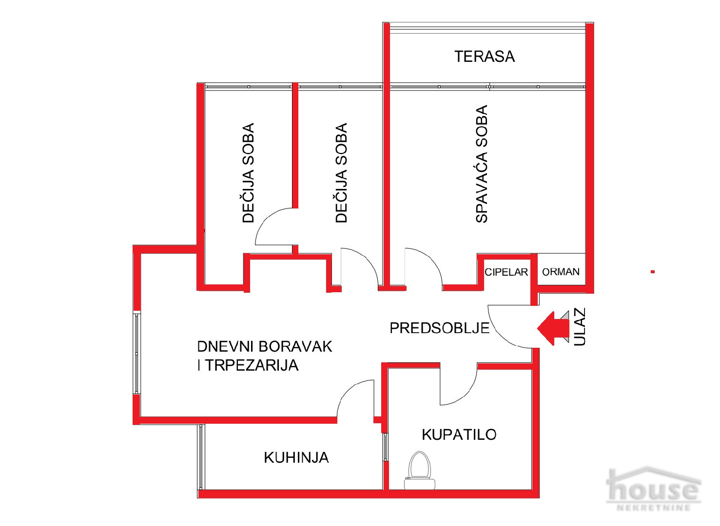 Stan,NOVI SAD,BULEVAR 61m2,123600€ , ID: 1059035 2