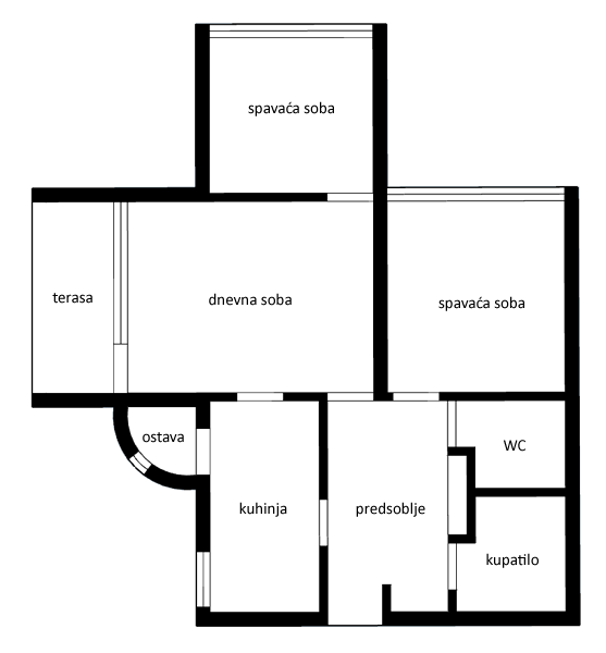 Trosoban stan  74m2 u Zrenjaninu  Bagljaš 2
