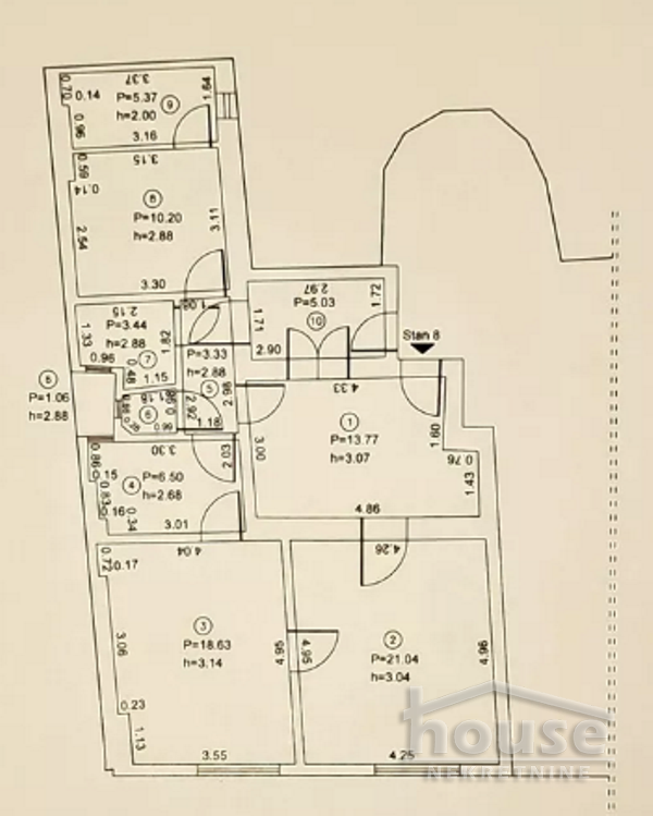 Stan,NOVI SAD,CENTAR 88m2,288400€ , ID: 1059841 2