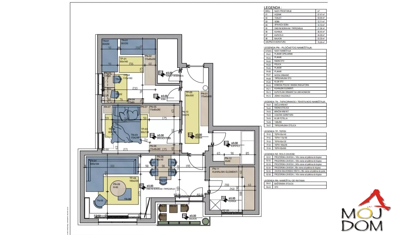 Stan,NOVI SAD,SEVERNI TELEP,kv: 70, € 197750, ID: 1027180 20