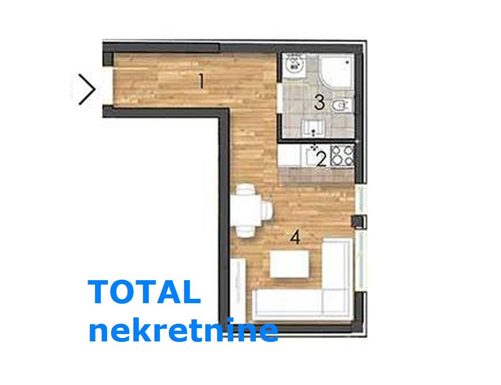 Stan,NOVI SAD,TELEP 26.00m2,66950€ , ID: 1096792 1