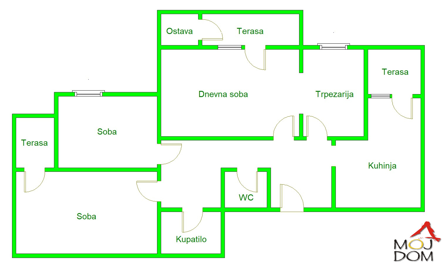 Stan,NOVI SAD,BULEVAR,kv: 75, € 188500, ID: 1027247 19