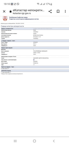 Prodajem plac 101 ar u Velikoj Moštanici opština Čukarica 15min od Beograda 5