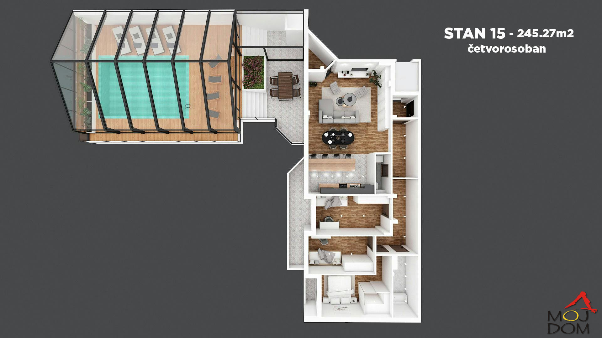 Stan,NOVI SAD,ADAMOVIĆEVO NASELJE,kv: 243, € 618000, ID: 1027309 15