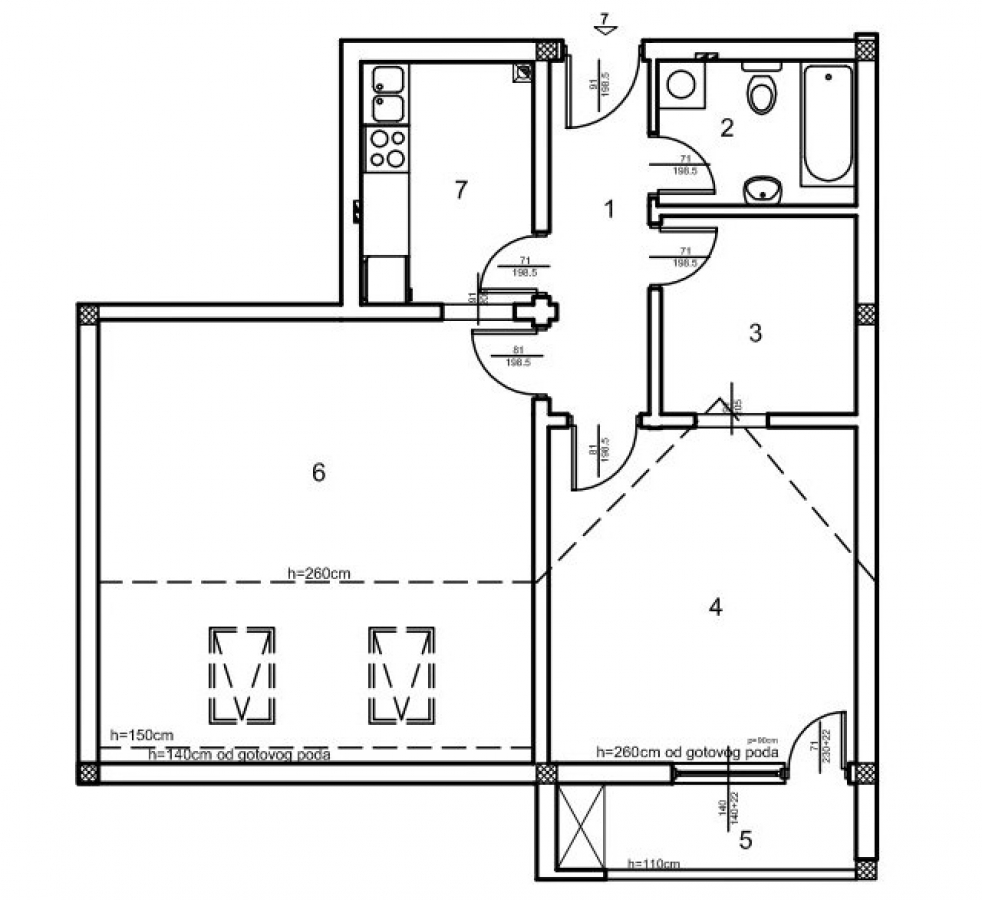 KLISA, 72 m2, Dvoiposoban, Novogradnja 9