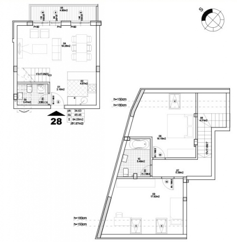 SOCIJALNO, 81 m2, 183750€ 1