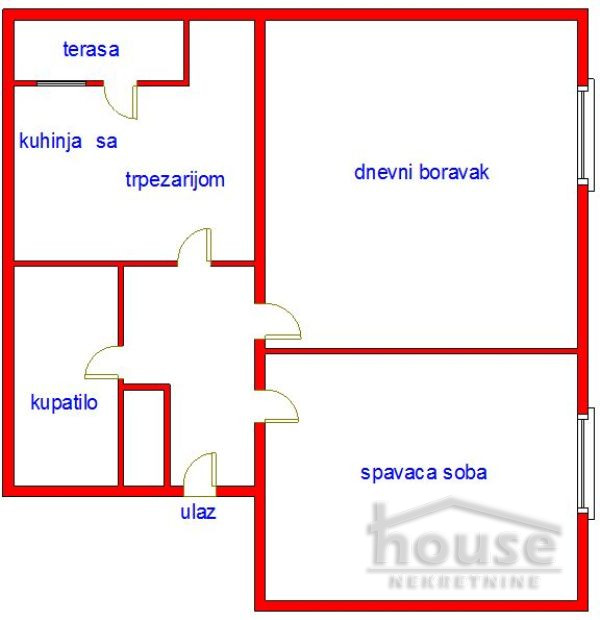 Stan,NOVI SAD,DETELINARA 53m2,113300€ , ID: 1060406 2