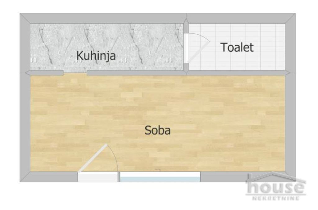 Stan,NOVI SAD,NOVO NASELJE 14m2,30900€ , ID: 1060401 4