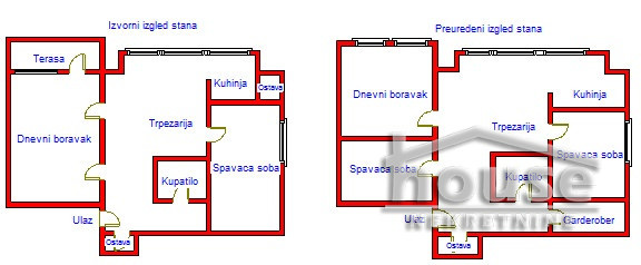 Stan,NOVI SAD,BULEVAR 58m2,133900€ , ID: 1056969 2