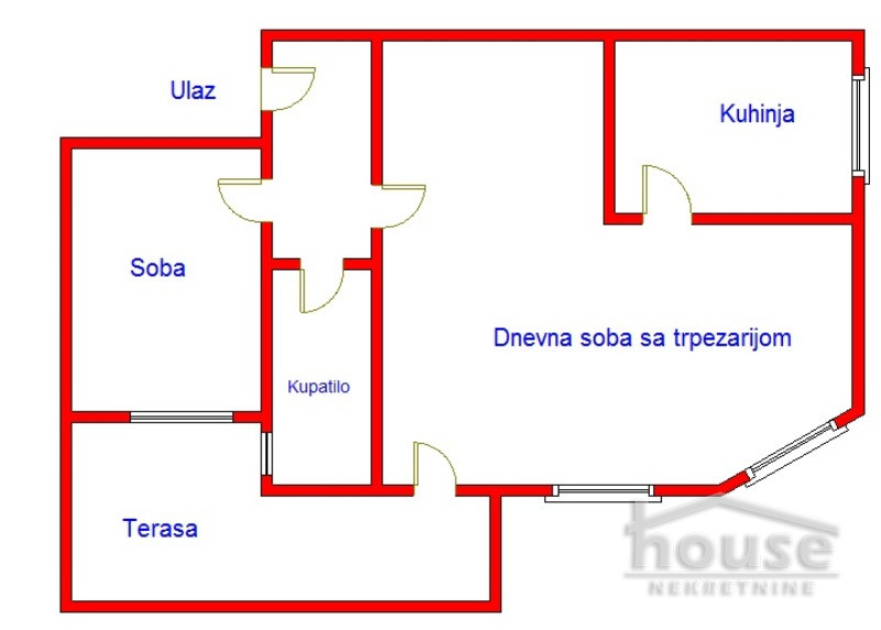 Stan,NOVI SAD,GRBAVICA 59m2,133900€ , ID: 1055037 2