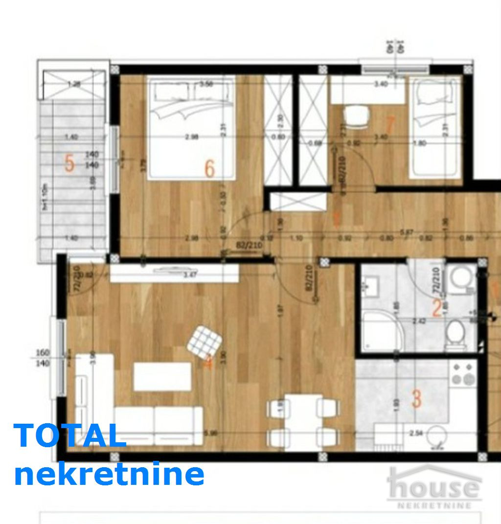 Stan,NOVI SAD,LIPOV GAJ 76m2,156560€ , ID: 1059633 17