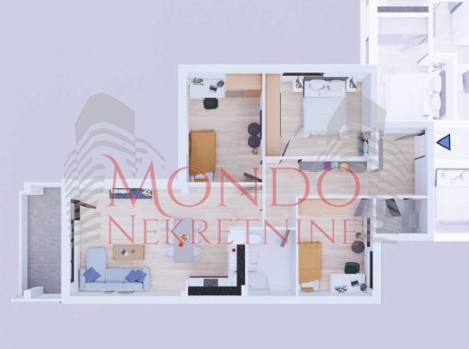 Na prodaju troiposoban stan u izgradnji kod Gimnazije 9.Maj i Nisavskog keja 2