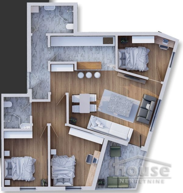 Stan,NOVI SAD,TELEP 76m2,187000€ , ID: 1057791 1