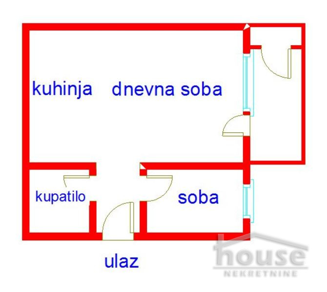 Stan,NOVI SAD,NOVO NASELJE 41m2,105600€ , ID: 1052834 2