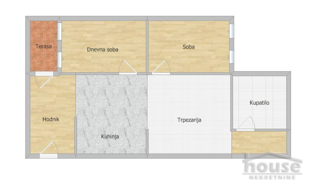 Stan,NOVI SAD,NOVO NASELJE 59m2,121540€ , ID: 1059497 2