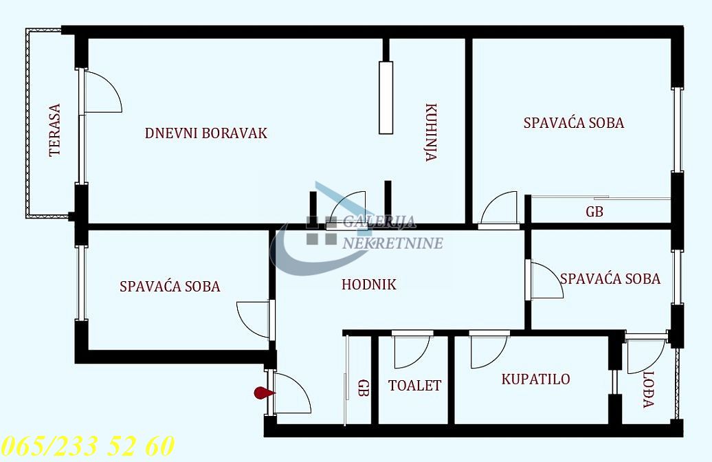 Voždovac  Voždovac centar   Sanska 86m2 4