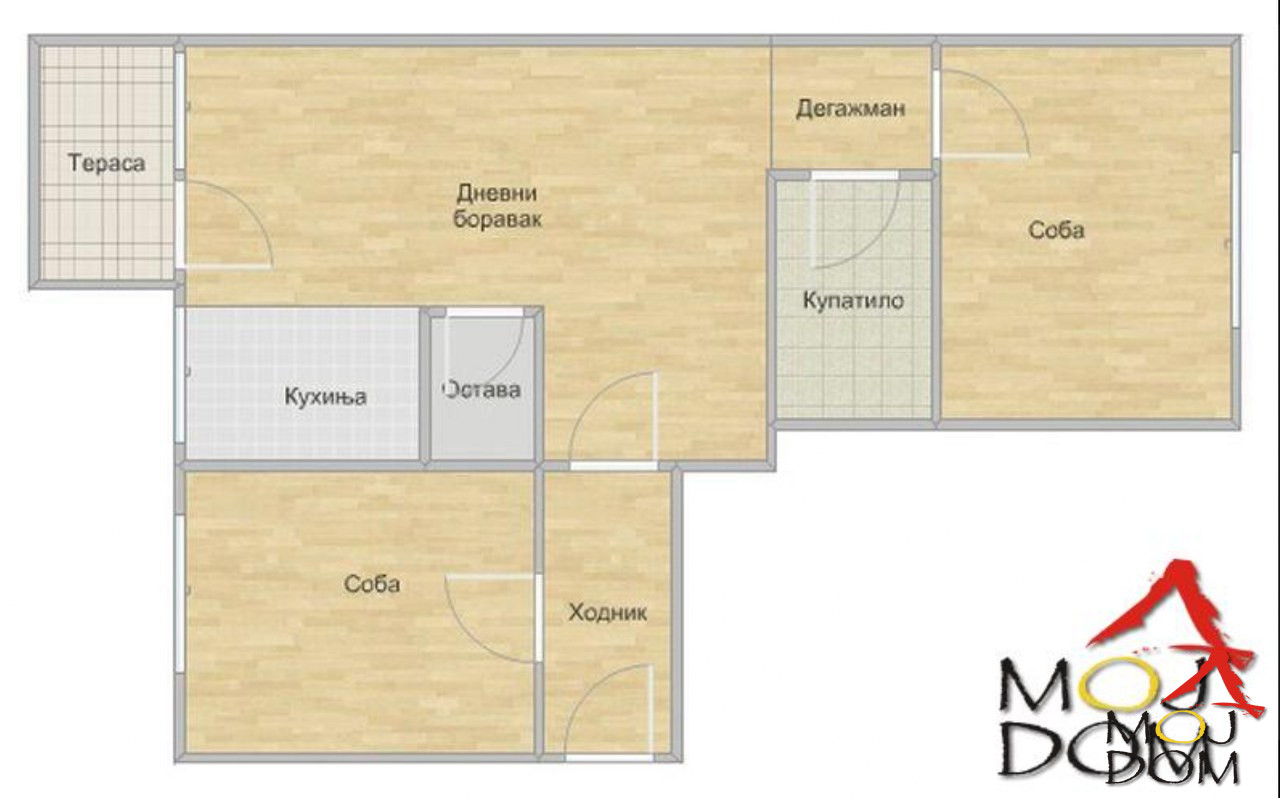 Stan,NOVI SAD,STANICA,kv: 69, € 164800, ID: 1019047 11