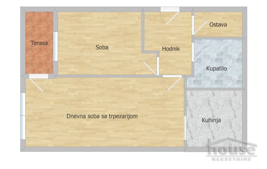 Stan,NOVI SAD,NOVA DETELINARA 48m2,118000€ , ID: 1060984 2