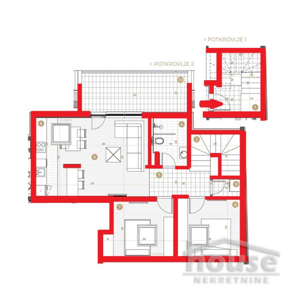 Stan,PETROVARADIN,CENTAR 83m2,166700€ , ID: 1057318 1