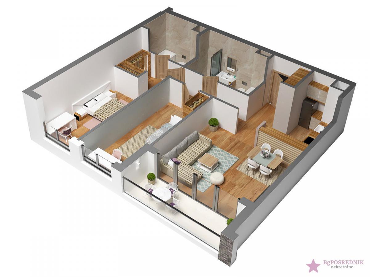 Novi Beograd, Bežanijska kosa, Magelanova, 81.94m2 2