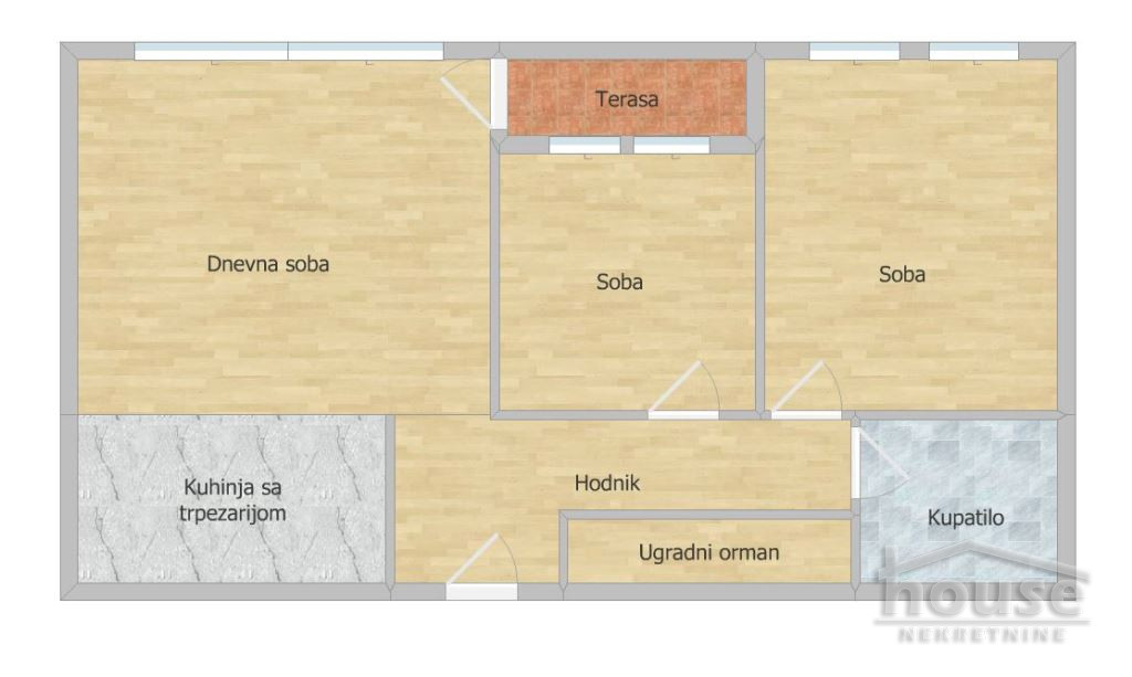 Stan,NOVI SAD,NOVA DETELINARA 62m2,216300€ , ID: 1061103 2