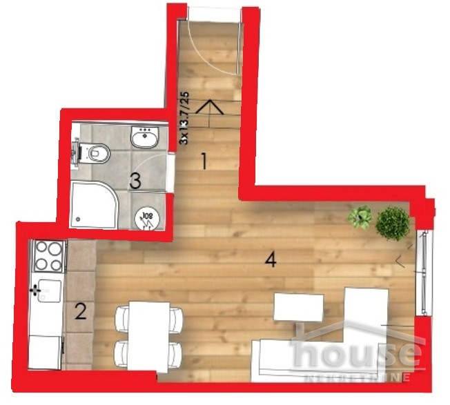 Stan,NOVI SAD,SOCIJALNO 29m2,72100€ , ID: 1061124 2