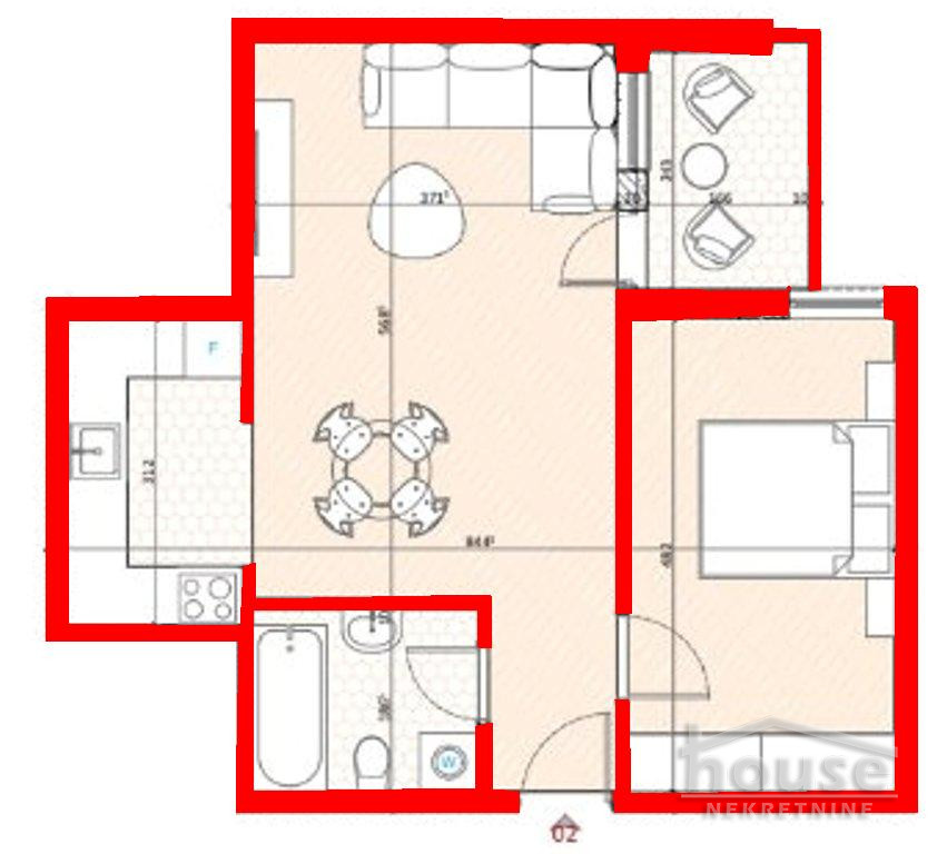 Stan,PETROVARADIN,CENTAR 49m2,108150€ , ID: 1060818 2