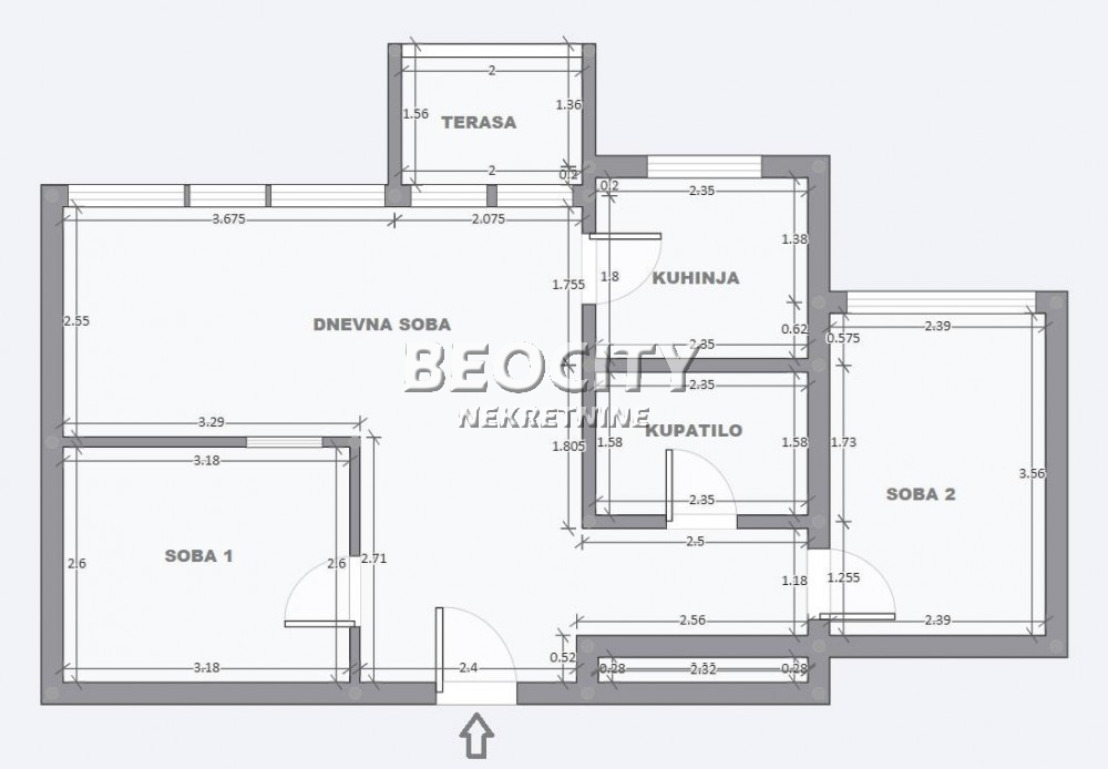 Dvosoban stan, 52 m2, Blok 61, Dušana Vukasovića ID: 71621 18