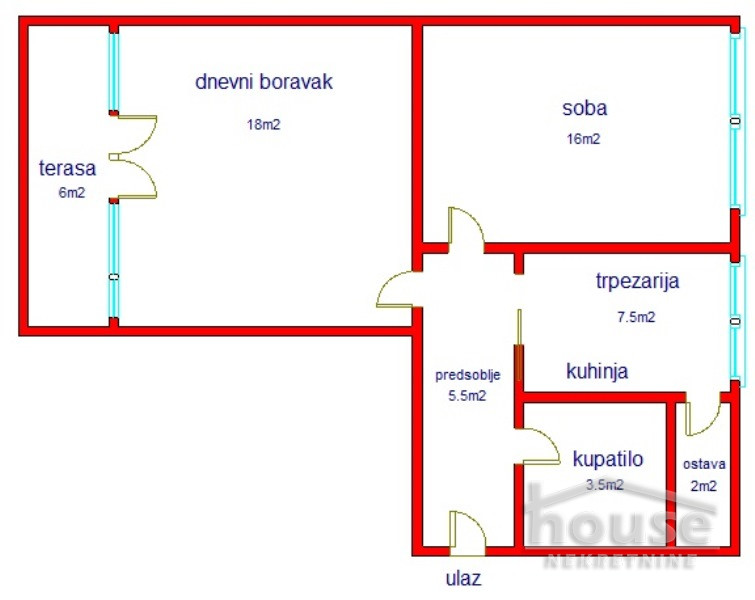 Stan,NOVI SAD,STANICA 57m2,123080€ , ID: 1057035 2