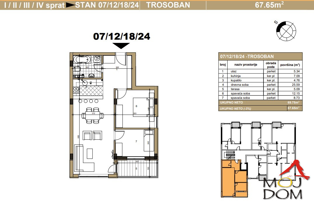 Stan,NOVI SAD,TELEP,kv: 70, € 168850, ID: 1028190 1