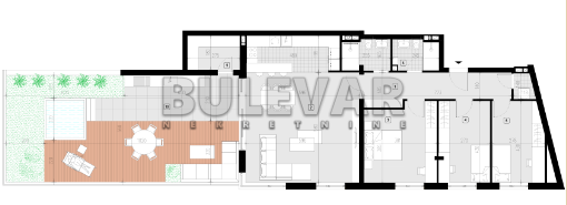 četvorosoban stan, 172.6 m2, Palilula, Rasadnik ID: p-08448 2