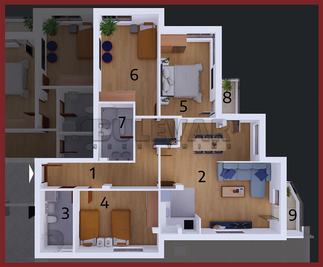 četvorosoban stan, 99.02 m2, Centar, Vardarska ID: p-08752 1