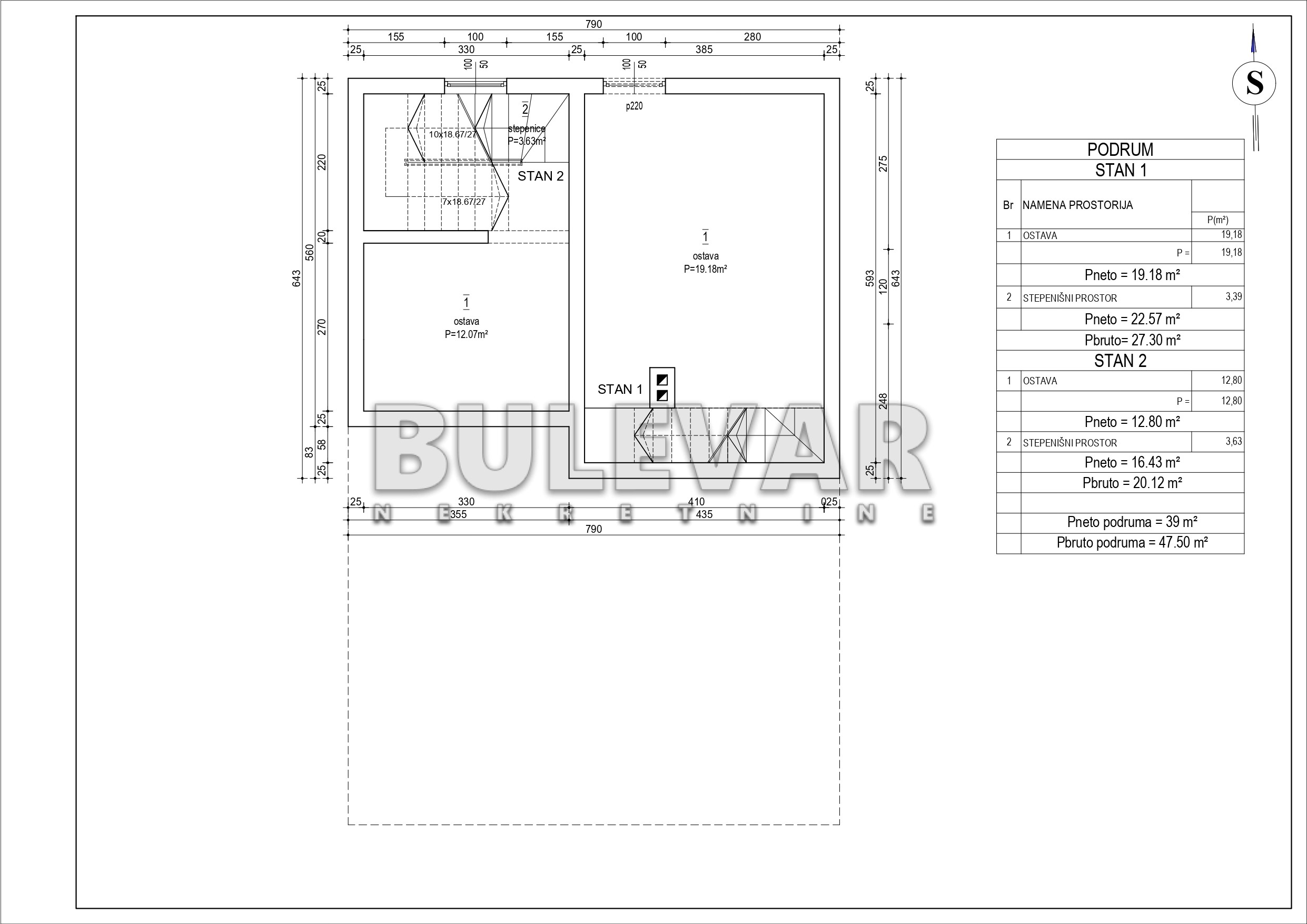 četvorosoban stan, 99 m2, Palilula, Stanoja Bunuševca ID: p-010207 17
