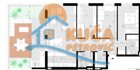 četvorosoban stan, 127.2 m2, Palilula, Rasadnik ID: p-08447 2