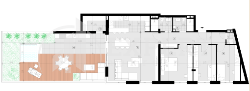 četvorosoban stan, 172.6 m2, Palilula, Rasadnik ID: p-08448 2