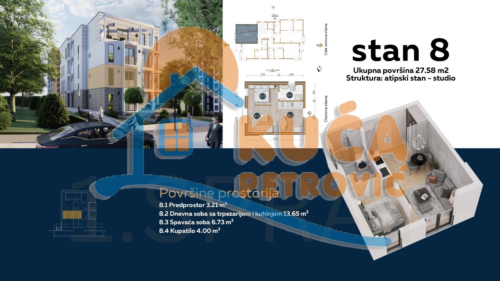 četvorosoban stan, 27.58 m2, Olimpijska ulica ID: p-08782 3