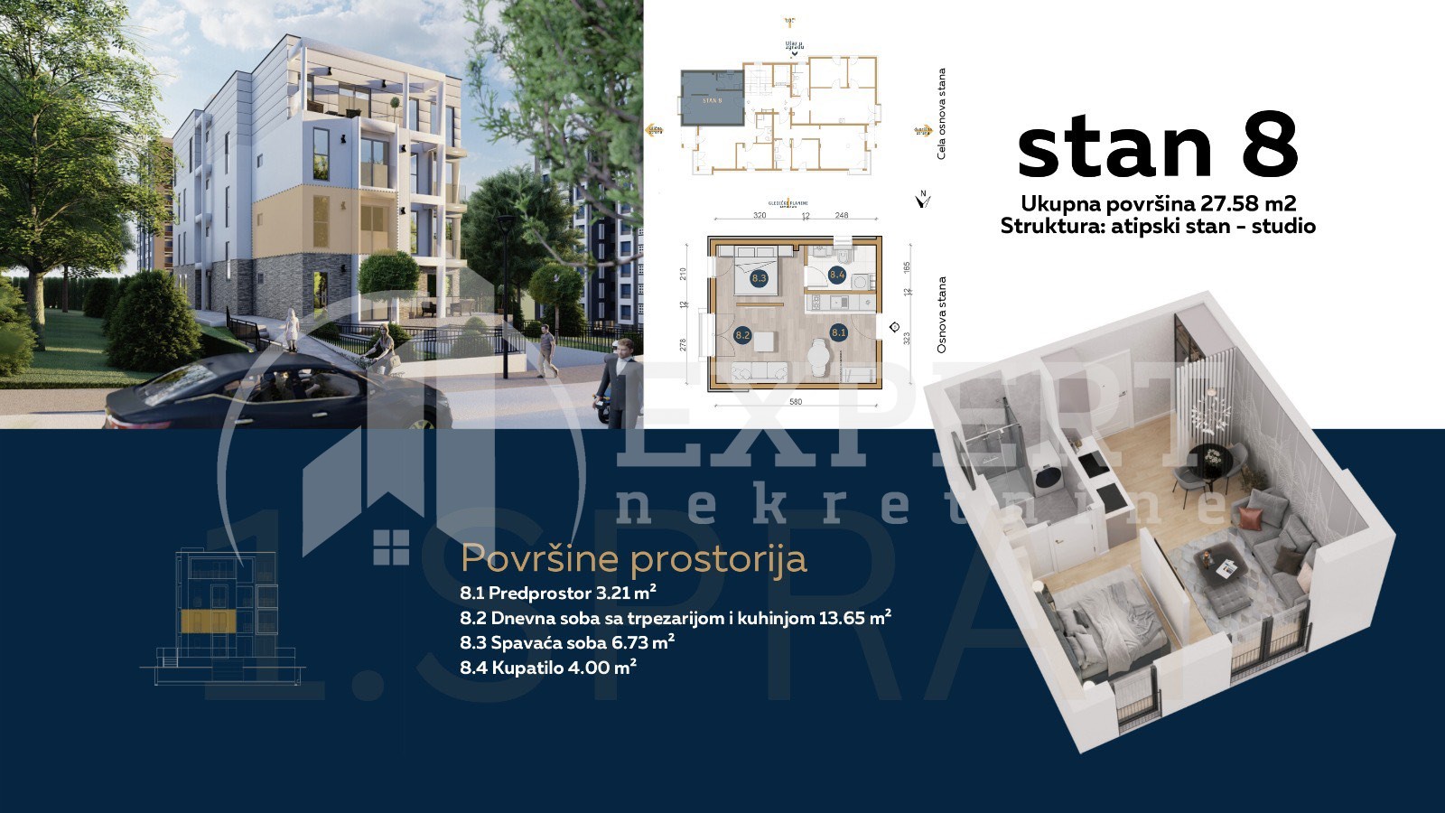 četvorosoban stan, 27.58 m2, Olimpijska ulica ID: p-08782 3