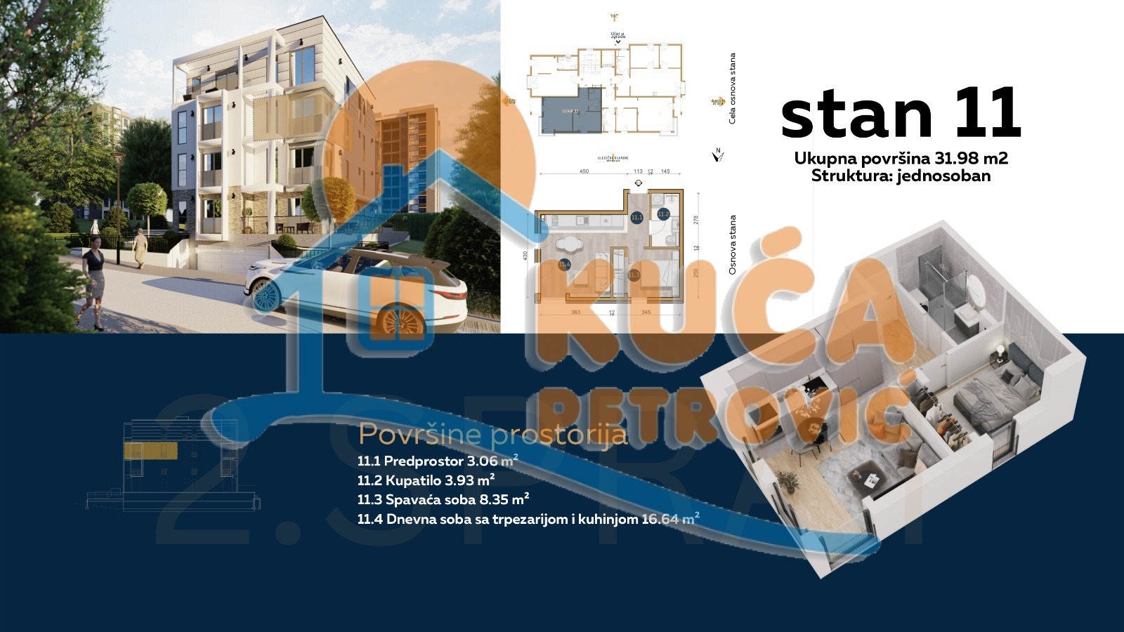 Jednosoban stan, 31.98 m2, Olimpijska ulica ID: p-08786 2