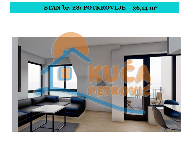 Jednosoban stan, 36.14 m2, Sokobanja ID: p-09530 5