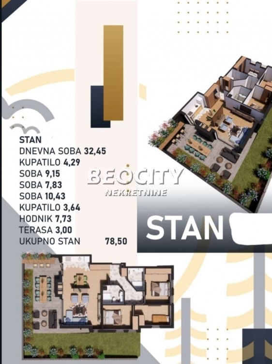 Dvosoban stan, 79 m2, Ugostiteljska ID: 109217 1