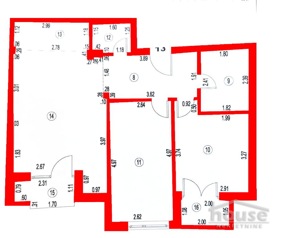 Stan,NOVI SAD,NOVA DETELINARA 64m2,163770€ , ID: 1061385 2