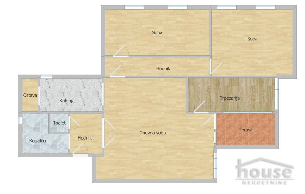 Stan,NOVI SAD,BULEVAR 91m2,169950€ , ID: 1061318 2